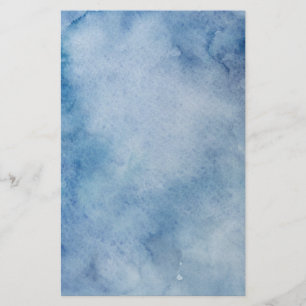 Blue Watercolor Texture Stationery