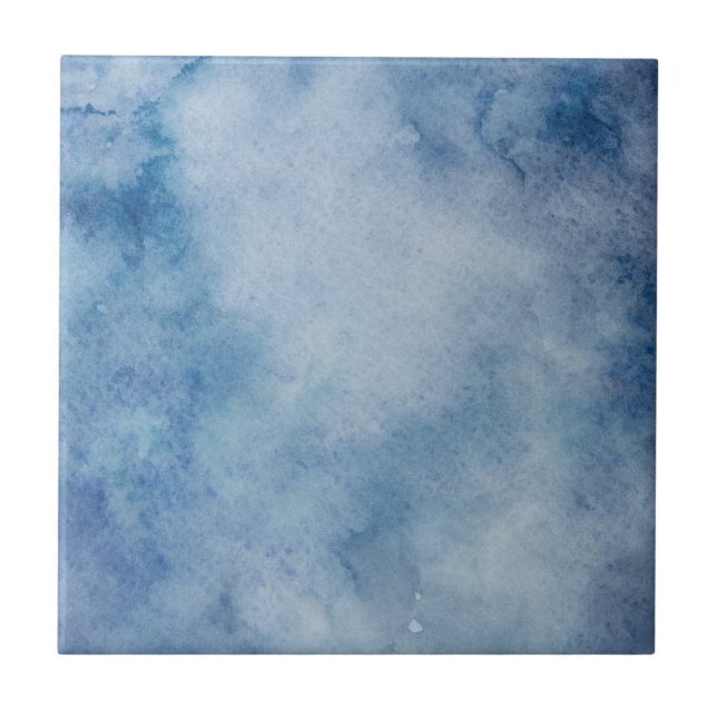 Blue Watercolor Texture Tile (Front)