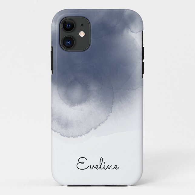 Blue Watercolor Theme Case-Mate iPhone Case (Back)