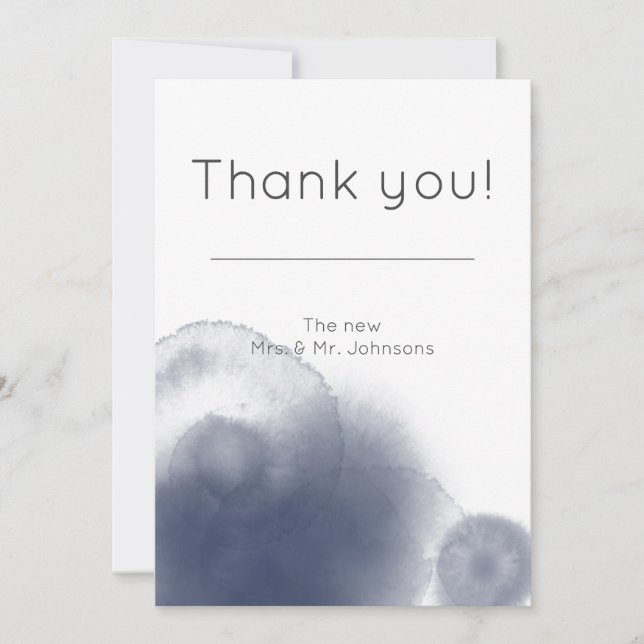 Blue Watercolor Theme Invitation (Front)
