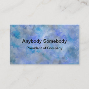 Blue Watercolor Wash Business Cards