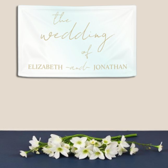Blue Watercolor Wave Wedding Banner (Creator Uploaded)