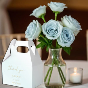 Blue Watercolor Wave Wedding Favour Box