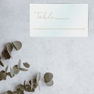 Blue Watercolor Wave Wedding Place Card