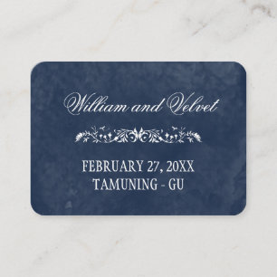 Blue Watercolor Wedding Place Cards