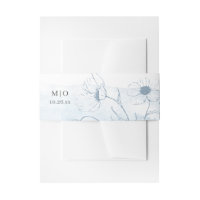 Blue Watercolor + Wildflowers Modern Wedding