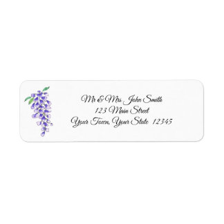 Blue Watercolor Wisteria Flower Floral