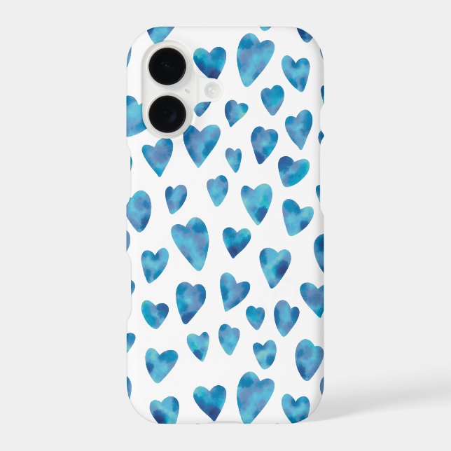 Blue Watercolour Heart  (Back)