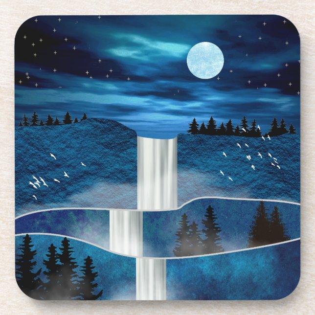Blue Waterfall Coaster (Front)
