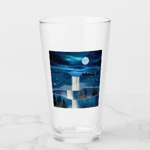 Blue Waterfall Glass
