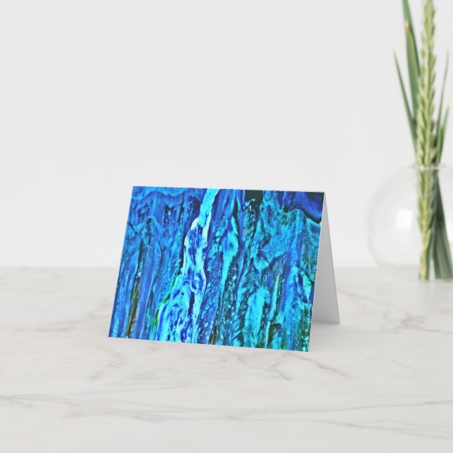 Blue Waterfall Thank You Card (Front)