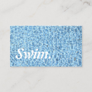 Blue Waters Swimming Pool Business Card