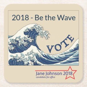 Blue Wave 2024- customisable campaign coaster
