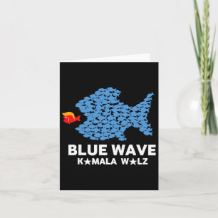 Blue Wave 2024 Funny Big Fish Eat Little Fish Trum Card