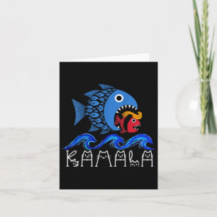 Blue Wave 2024 Funny Big Fish Eat Little Fish Trum Card