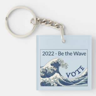 Blue Wave 2024 - get out the vote keychain