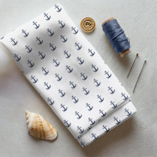 Blue Wave Anchor Navy/Wht ID836 Fabric