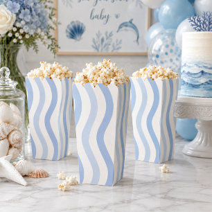Blue Wave Baby Shower Popcorp Favour Box