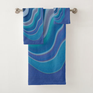 Blue Wave Bath Towel Set