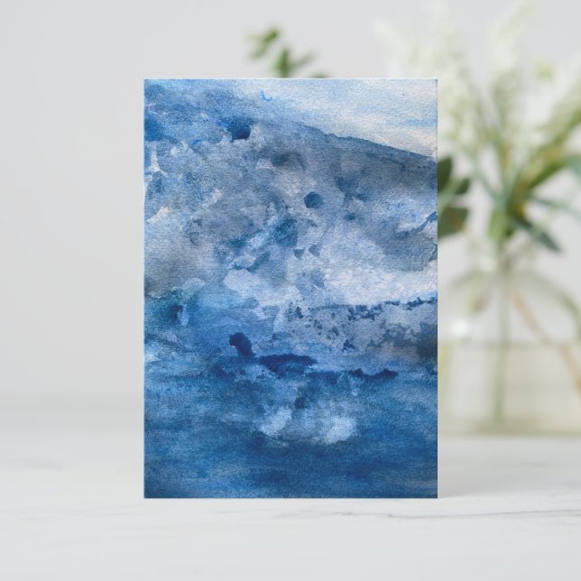 Blue Wave Card (Standing Front)