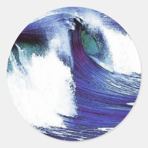 Blue Wave Classic Round Sticker