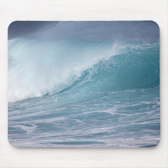 Blue wave crashing, Maui, Hawaii, USA 2 Mouse Mat (Front)