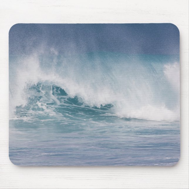 Blue wave crashing, Maui, Hawaii, USA 3 Mouse Mat (Front)