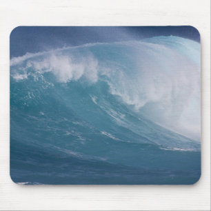 Blue wave crashing, Maui, Hawaii, USA Mouse Mat