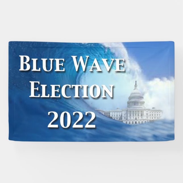 Blue Wave Election 2022 Banner (Horizontal)