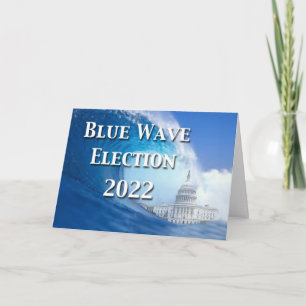 Blue Wave Election 2022 Card