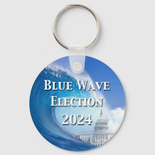 Blue Wave Election 2024 Key Ring