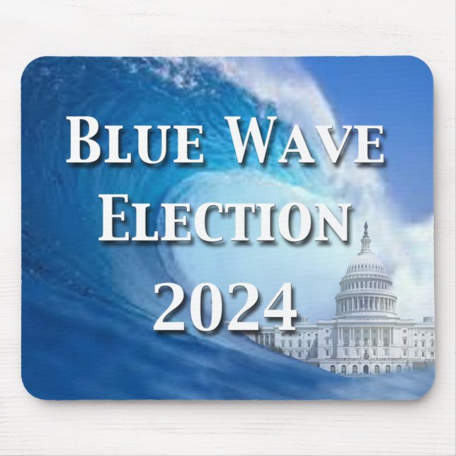 Blue Wave Election 2024 Mouse Mat (Front)