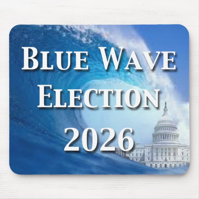 Blue Wave Election 2026 Mouse Mat (Front)