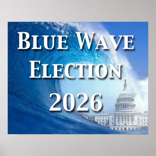 Blue Wave Election 2026 Poster (Front)