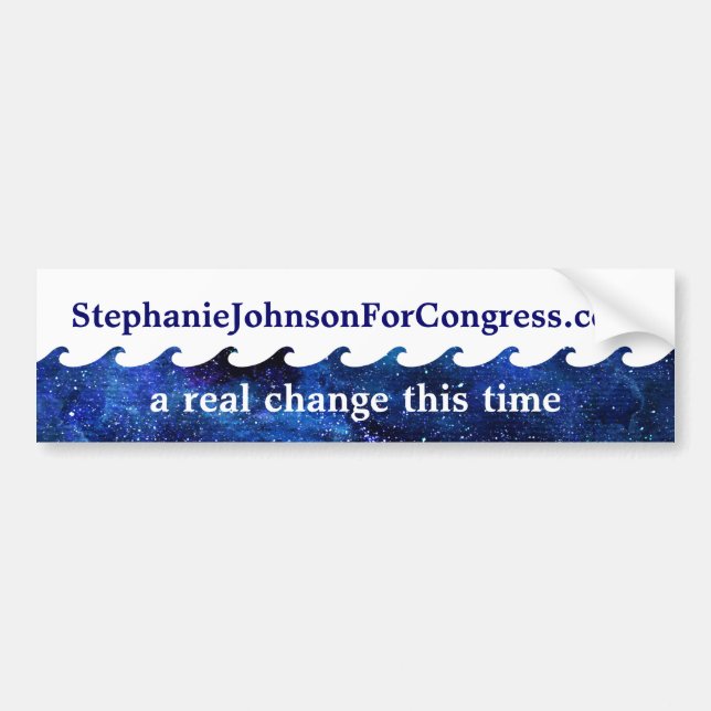 Blue Wave Election Campaign 2018 Personalised Bumper Sticker (Front)
