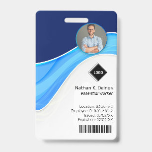 Blue Wave   Employee Photo ID Company Security Badge
