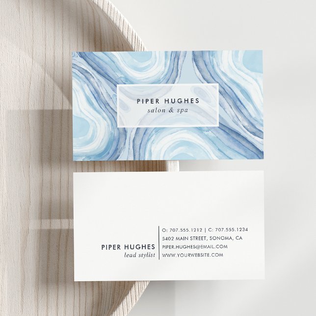 Blue Wave Geode Business Card (Creator Uploaded)
