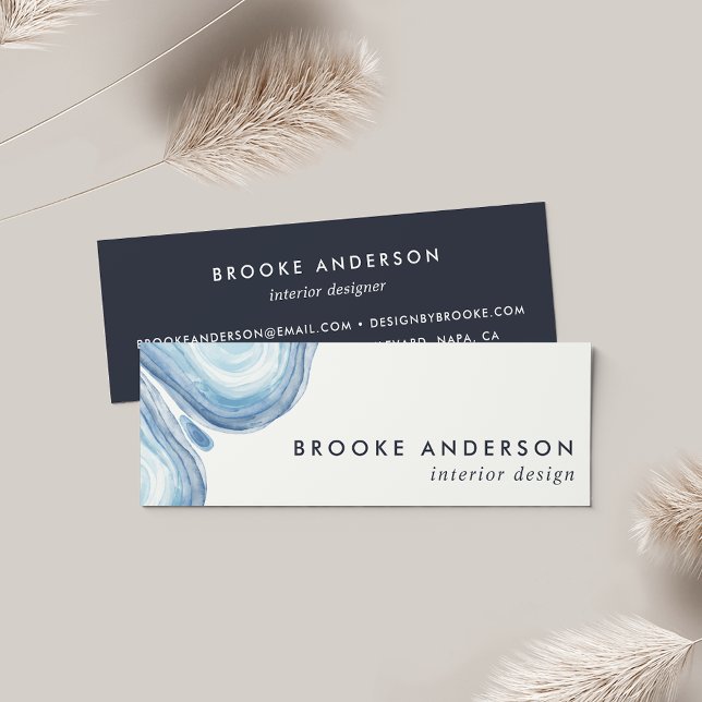 Blue Wave Geode Mini Business Card (Creator Uploaded)
