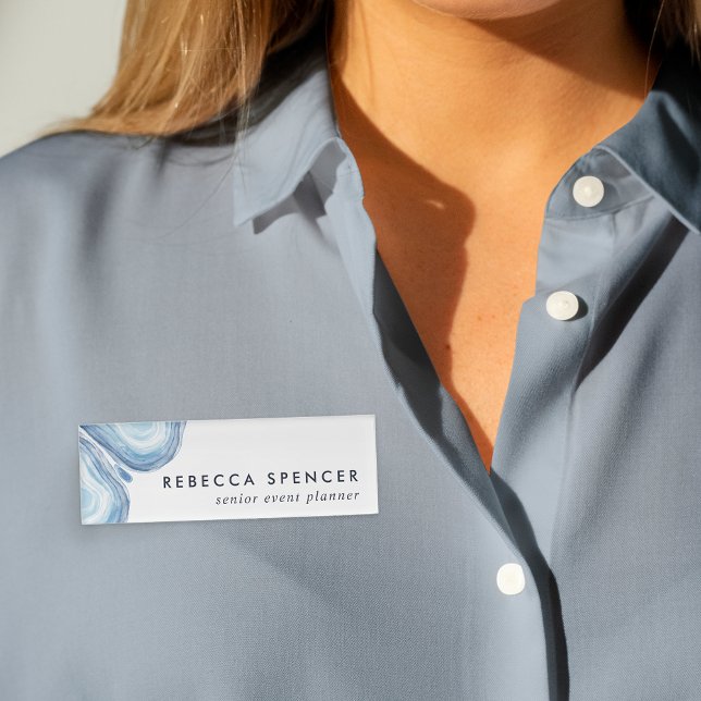 Blue Wave Geode Name Tag (Creator Uploaded)