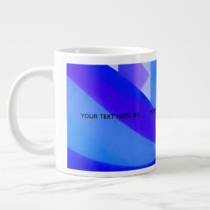 Blue Wave Geometric Abstraction Large Coffee Mug