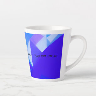 Blue Wave Geometric Abstraction Latte Mug