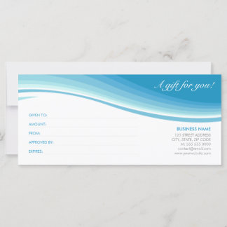 Blue Wave Gift Card Certificate