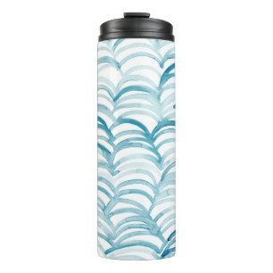 Blue Wave Japanese Style PatternIllustration Thermal Tumbler
