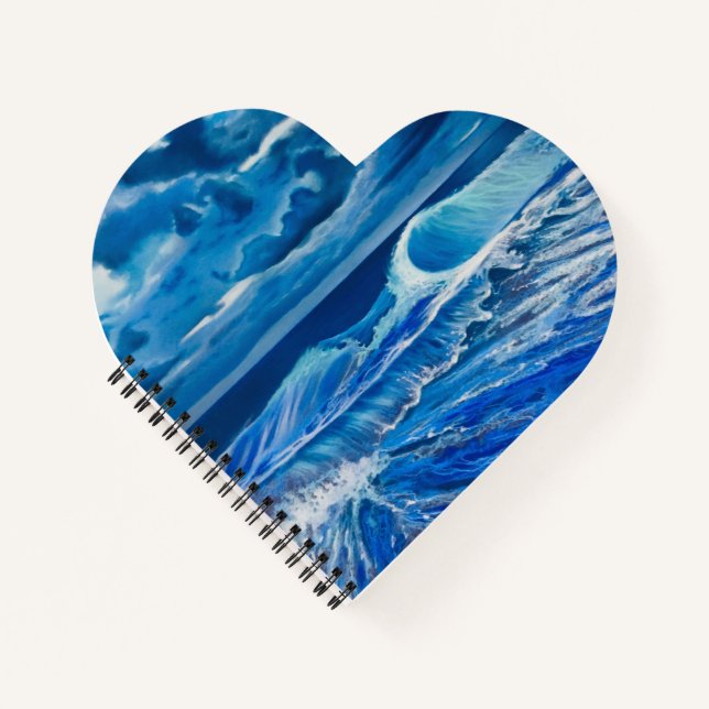 Blue Wave Love Notebook (Front)