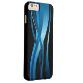 Blue Wave Modern Abstract Pattern Case-Mate iPhone Case (Back/Right)