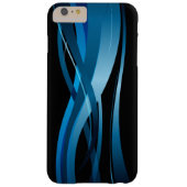 Blue Wave Modern Abstract Pattern Case-Mate iPhone Case (Back)