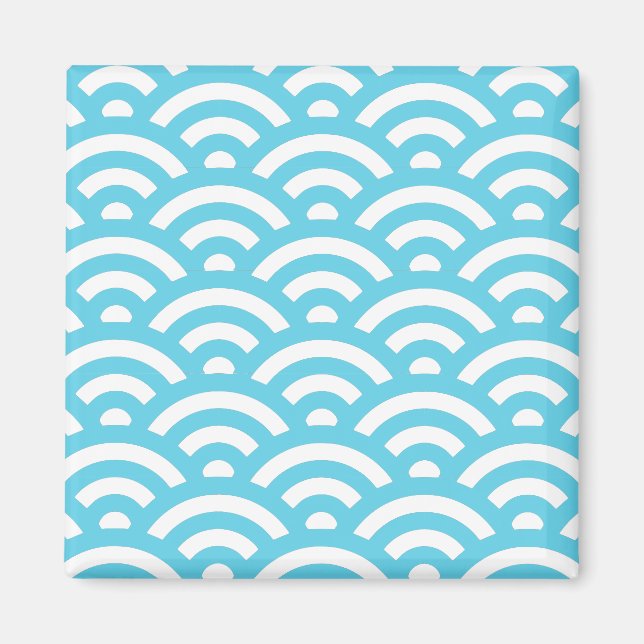Blue Wave Pattern Magnet (Front)