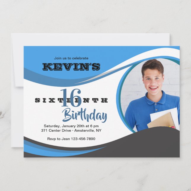 Blue Wave Photo Card (Front)