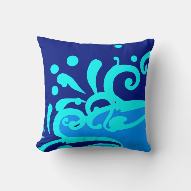 Blue wave pillows (Front)