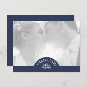 Blue Wave Seahorse Wedding Thank You ID836 Announcement Postcard